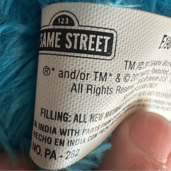 Blue Cookie Monster Plush Toy - Picture 3 of 4